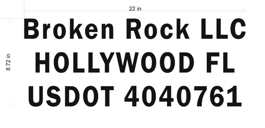 Broken Rock LLC USDOT (PRICE FOR 6 TOTAL)
